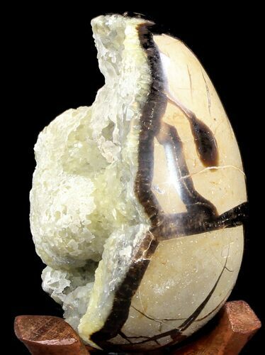 Septarian Dragon Egg Geode - Yellow Calcite #37298